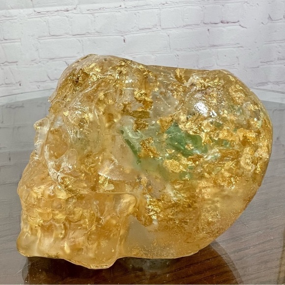 RESIN EPOXY with Gold Flakes Planter/ash tray Pen Holder. - Picture 8 of 16